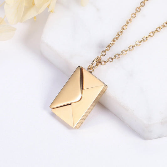 Love Letter Envelope Necklace - Stainless Steel Jewellery Pendant