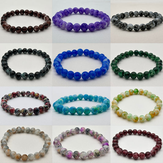 Marble Stone Bead Bracelets for Women